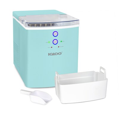 Igloo 33-Pound Automatic Portable Countertop Ice Maker Machine, Aqua (IGLICEB33AQ)