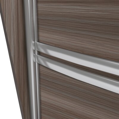 Regency Marque 124.5"W Curved Reception Desk Workstation, Driftwood Gray (77292GY)