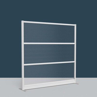 Luxor Translucence 3-Panel Room Divider, 70"H x 70"W, Translucent Plastic (PPWL010)