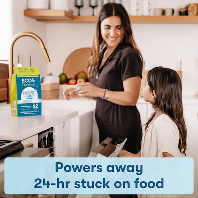 ECOS PRO Free & Clear Dishwasher Detergent Packs, Unscented, 22 Packs/Box (969906)