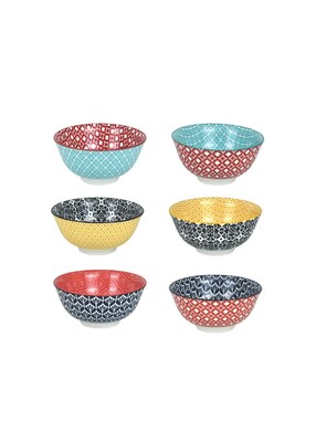Gourmet Edge 6-pc Color Festival 6 Inch Bowl