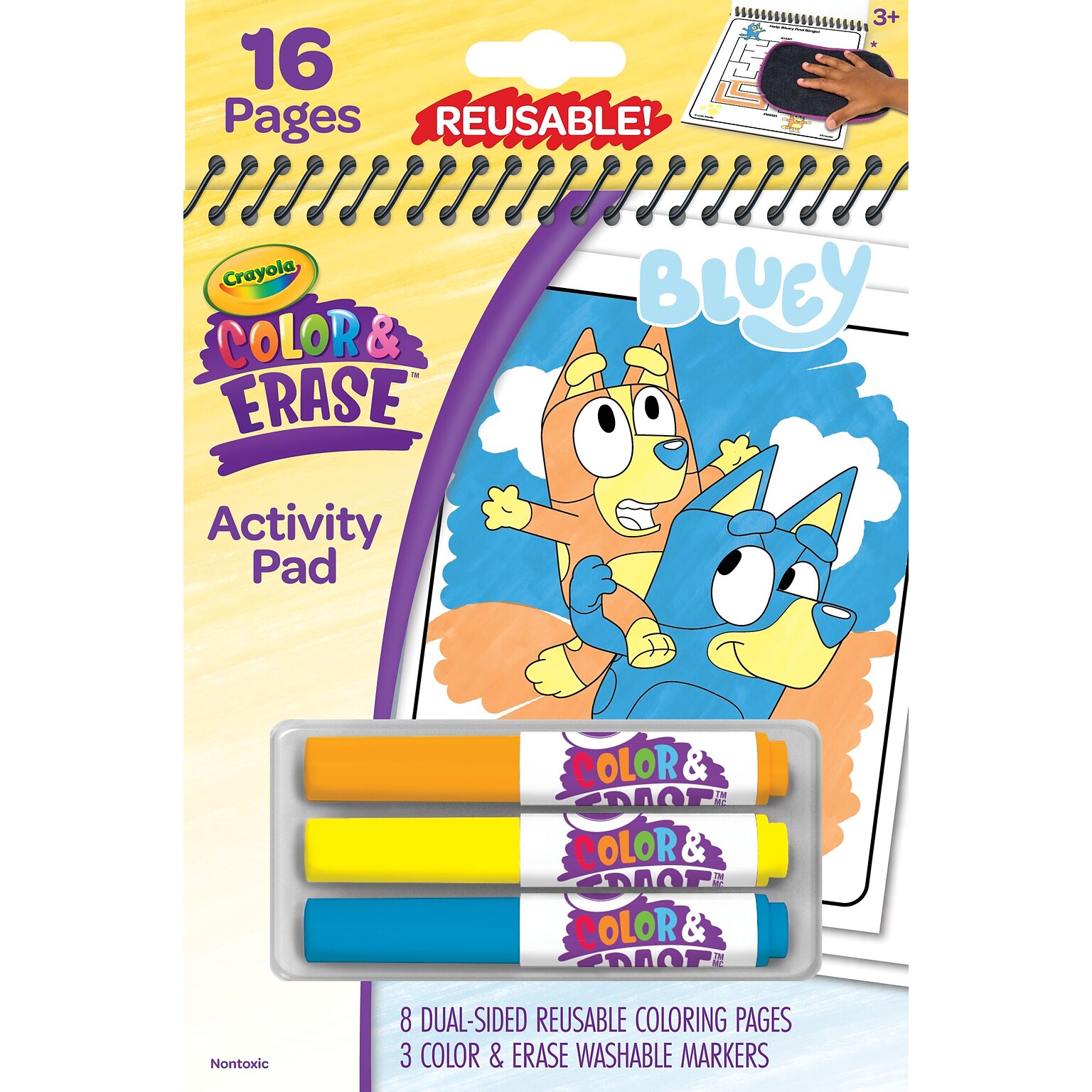 Crayola Color & Erase Reusable Activity Pad: Bluey, 8 Pages (81-1531)