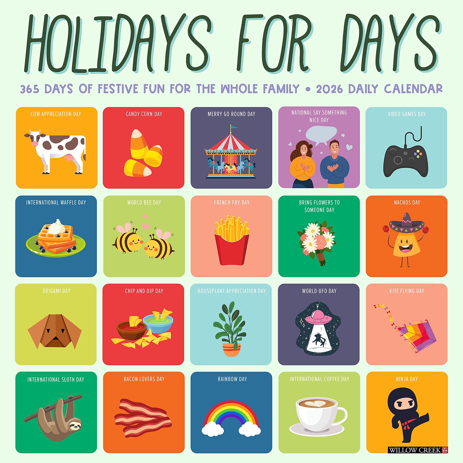 2026 Willow Creek Holidays for Days 12 x 12 Monthly Wall Calendar (51481)