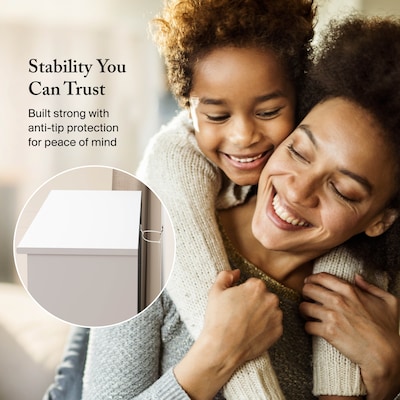 Bush Furniture Cabot 66"H 5-Shelf Bookcase with Adjustable Shelves, White (WC31966)