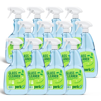 Perk Eco Glass Cleaning Spray, Citrus, 32 oz., 12/Carton (PK611032-ACT)