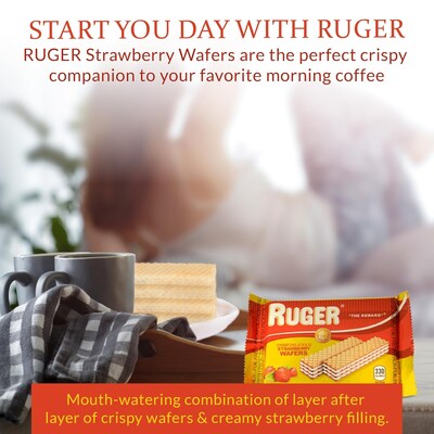 Ruger Strawberry Wafers, 2.125 oz., 12 Packs/Box (RUG00311)