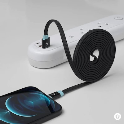 Scapade MagLink A Magnetic USB-C to USB-A Charging Cable, 6.5-ft., Black (SCAPSMUCA2)