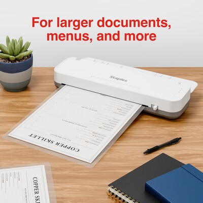 Staples Thermal Laminating Pouches, Menu Size, 5 Mil, 50/Pack (ST63664-CC)