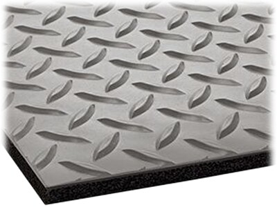 Crown Mats Industrial Deck Plate Anti-Fatigue Mat, 24 x 36, Gray (CD 0035DG)