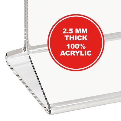Staples Sign Holder, 8.5 x 11, Clear Acrylic, 10/Carton (ST62658)