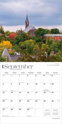 2026 BrownTrout Hawkeye State Iowa Places 12" x 12" Monthly Wall Calendar (9798330703616)