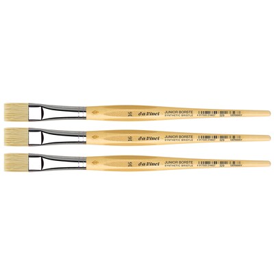da Vinci JUNIOR Mixed Media Synthetic Bristle, Flat Brush, 3/Bundle (DVXVA32916-3)