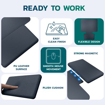 Purely MP78 Mouse Pad with Ergonomic Magnetic Wrist Rest, Black (PCCMP78BK)
