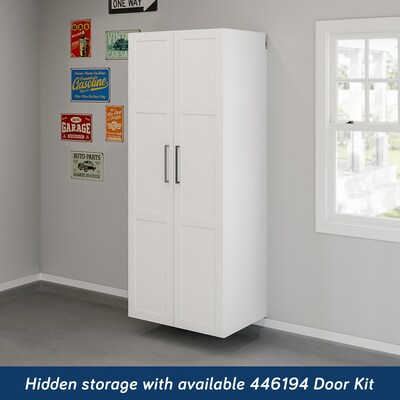 Sauder GarageCore 83"H Wall Cabinet with 5 Shelves, White (441365)