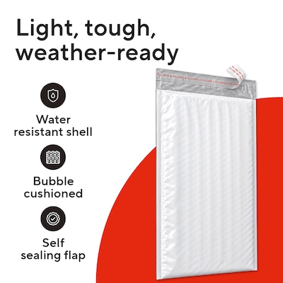 Quill Brand® 6.75W x 9L Self-Sealing Bubble Mailer, #0, 25/Carton (ST56608B)