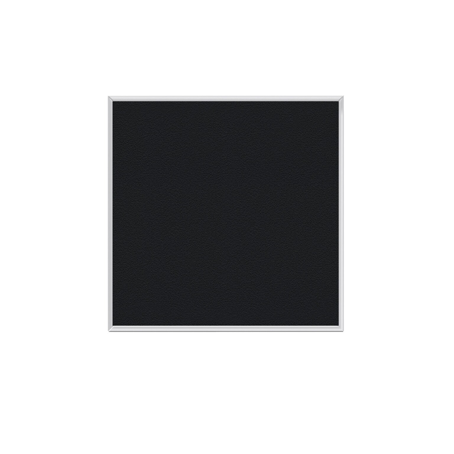 Ghent Fabric Bulletin Board, Satin Aluminum Frame, 4’H x 4W,, Black (AT44F95)