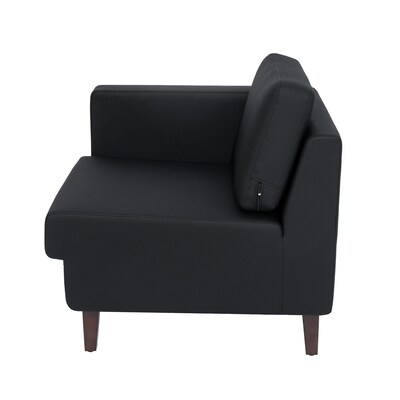 Flash Furniture Hercules Artemis LeatherSoft Left Arm Reception Chair, Black (ZB8921CLABLK)