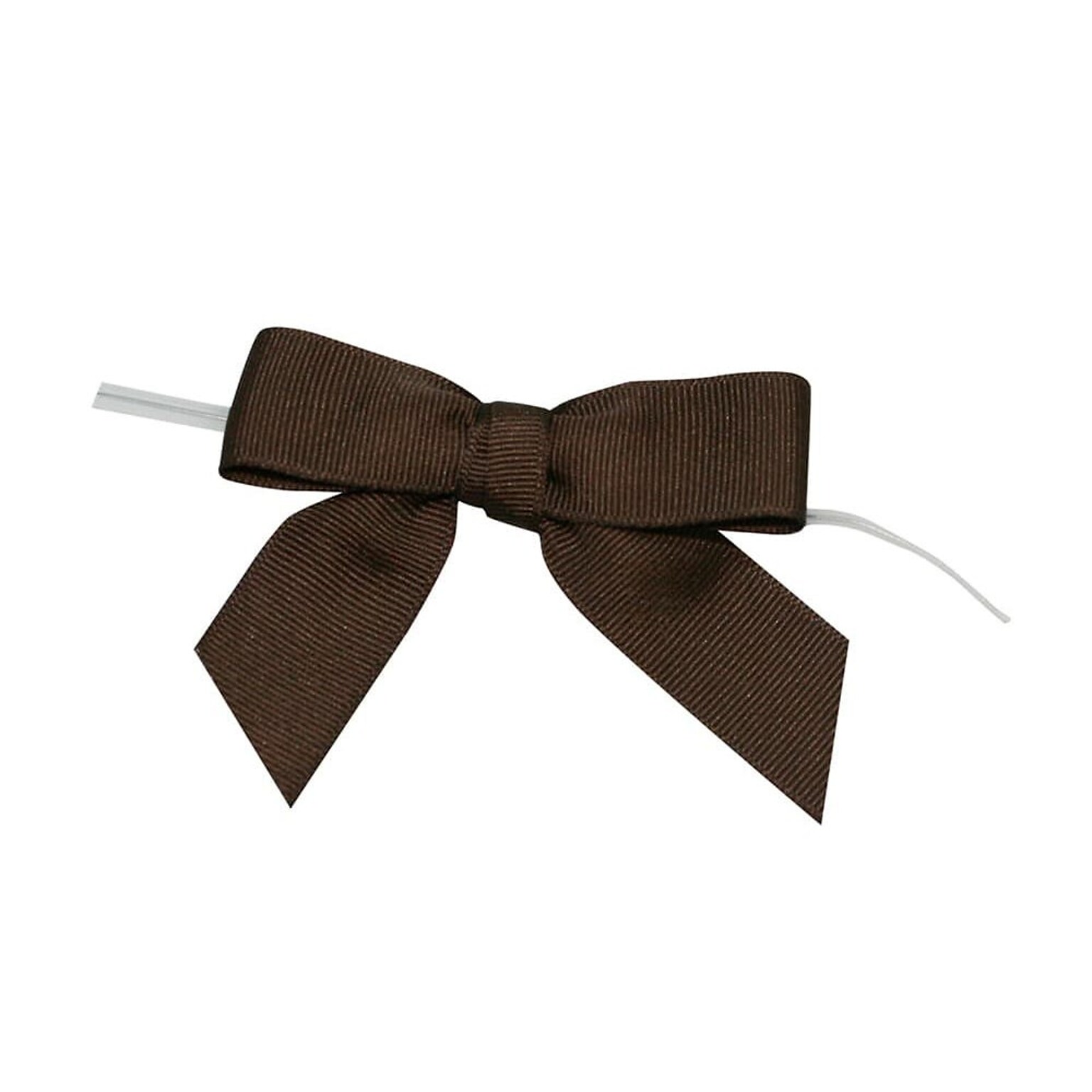JAM Paper Grosgrain Bows, Brown Grosgrain, 100/pack (52640349285)