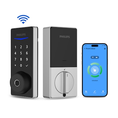 Philips Wi-Fi Smart Deadbolt Door Lock with Multiple Access Methods Including Fingerprint Reader