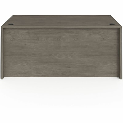 Lorell Prominence 2.0 66" W Left-Pedestal Desk, Gray Elm Surface (LLRPD3066LSPGE)