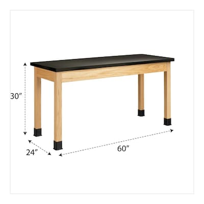 Diversified Woodcrafts Perpetulab Rectangular Science Lab Table, 60 x 24, Oak (P7606K30N)