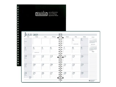 2023-2024 House of Doolittle 8.5" x 11" Academic Monthly Planner, Black (26302-24)