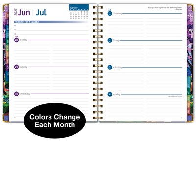 2027 Excello Brands 9" x 11" Weekly & Monthly Standard Planner, Paperboard Cover, Watercolor Tree (FSHN-CY27-8511-43)