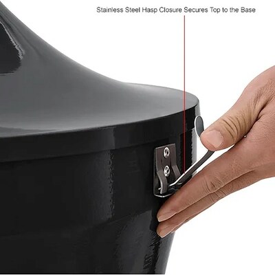 Global Industrial Steel Outdoor Ashtray, 4-1/2 Gallon, Black (641447BK)