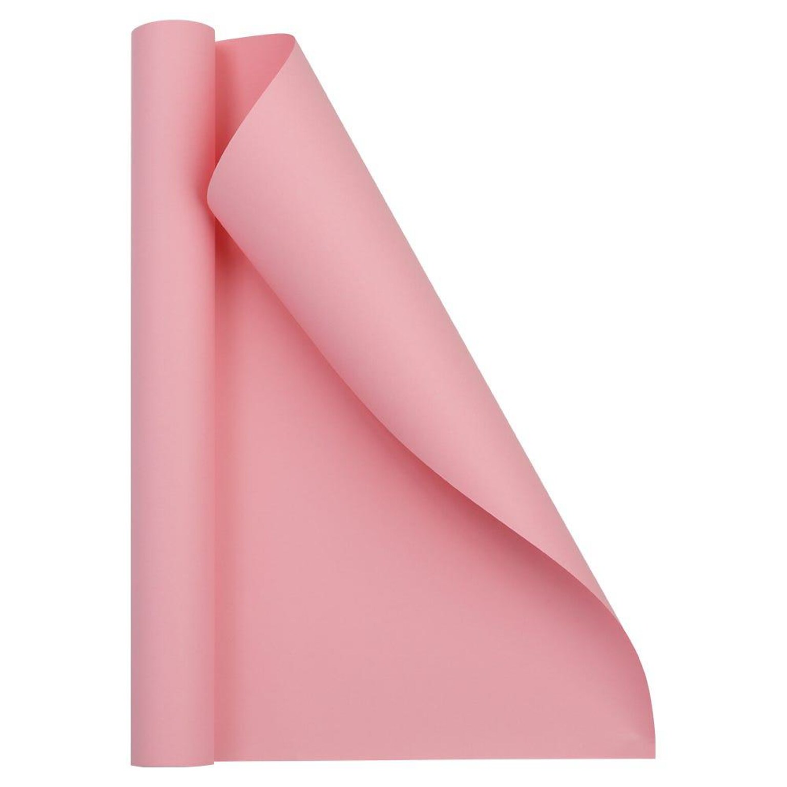 JAM Paper Short Mini Roll Wrapping Paper, 26.3 sq. ft., Light Pastel Pink, 2/Pack(277013525263a)