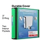 Staples® Better 3" 3 Ring View Binder with D-Rings, Green (19936)