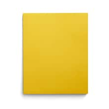 Staples Smooth 2-Pocket Paper Folder with Fasteners, Yellow, 25/Box (50779/27546-CC)