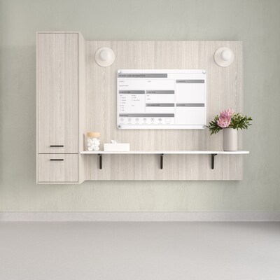 Ghent Changeable Patient Room Glass Dry-Erase Whiteboard, 18"H x 24"W, Vertical Orientation (GRPHMYRNFM11P-18-12H)