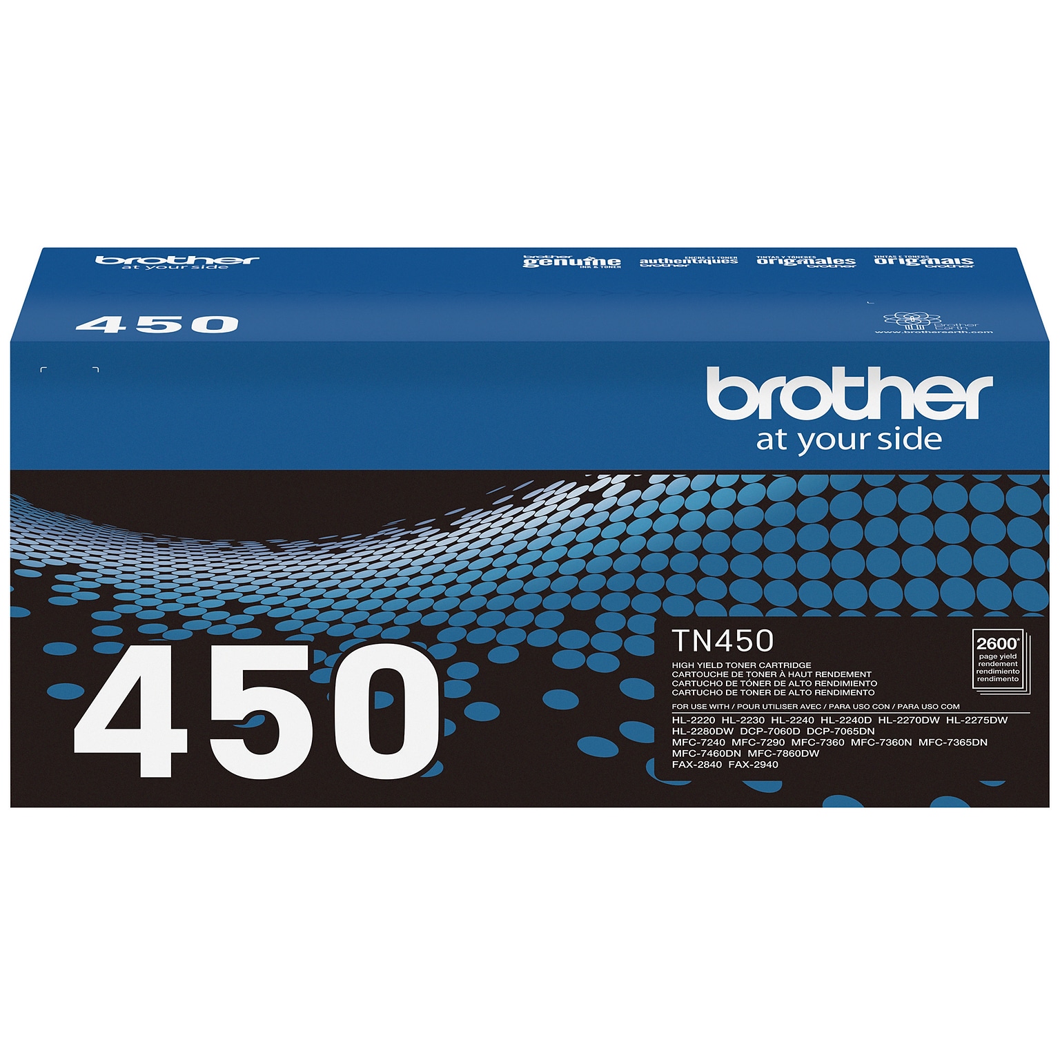 Brother TN450 Black High Yield Cartridge   (BRTTN450)