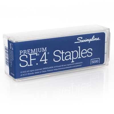 Swingline S.F. 4 Premium 1/4" Length Standard Staples, Full Strip, 5000/Box (35450)