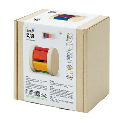 Plan Toys Classic Roller Wooden Baby Toy, Multicolored (PTS5220)