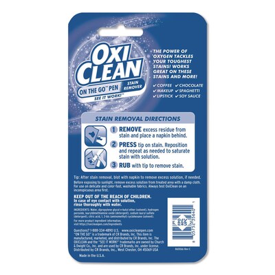 OxiClean On-the-Go Liquid Stain Remover Pen, 0.74 oz. (35640)