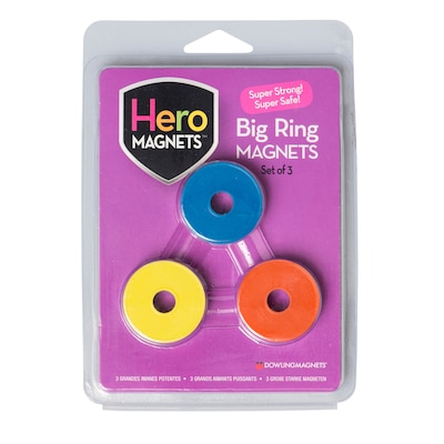 Dowling Magnets Hero Magnets Bundle: Button, Blocks & Rings, 18 Pieces (DO-HEROKIT)