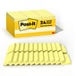 Post-it Notes, 1 3/8" x 1 7/8", Canary Collection, 100 Sheet/Pad, 24 Pads/Pack (65324VADB)