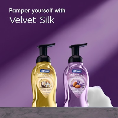 Softsoap Velvet Silk Foaming Liquid Hand Soap, Dreamy Lavender & Almond Milk Scent, 9 Oz., 6/Carton (61052503CT)