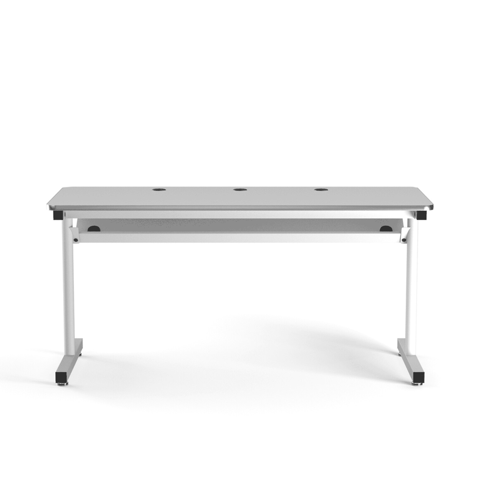 VersaDesk 60W Basic Computer Table, Grey/White (BCT6030-WG)