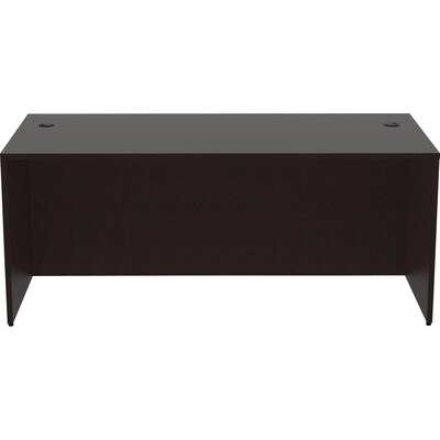 Lorell Essentials 70.9W PVC Desk, Espresso (LLR18206)
