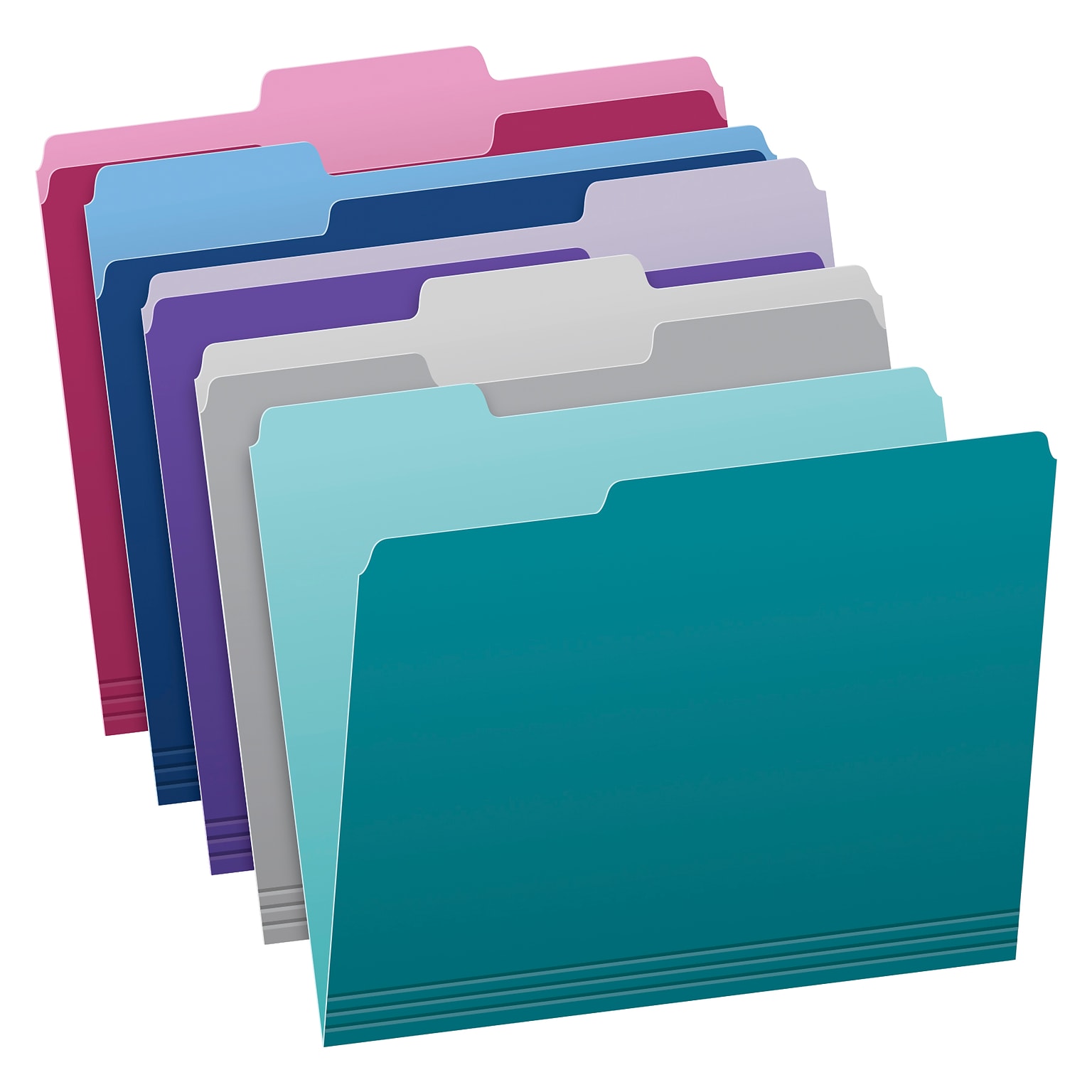 Pendaflex File Folder, 1-Tab, Assorted, Letter Size, Assorted Colors, 100/Box (02315)