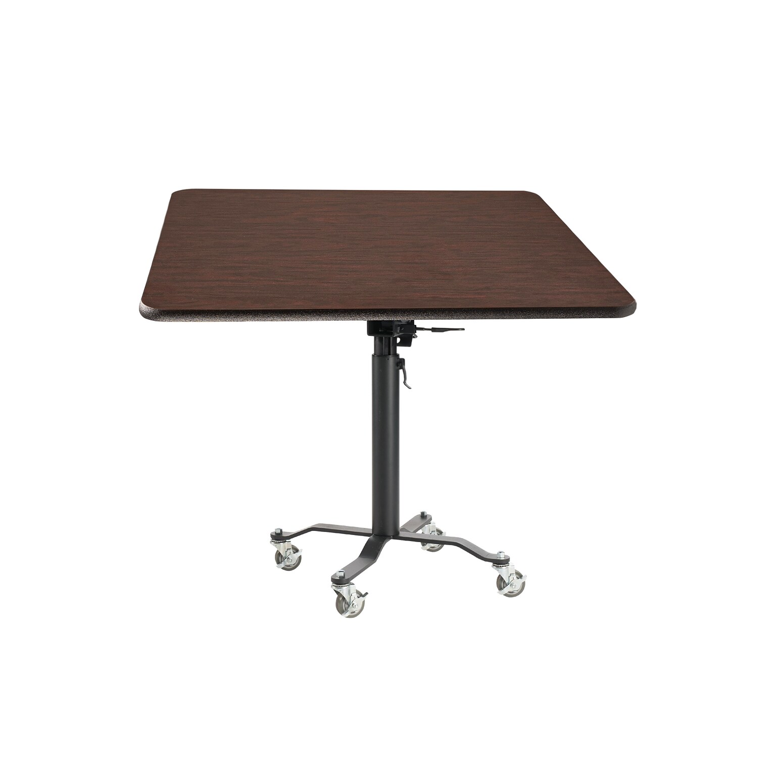 NPS PCT Series Premium Plus Café Table, 36 x 36, Adjustable Height, Black/Mahogany (PCT336PBTMMY)