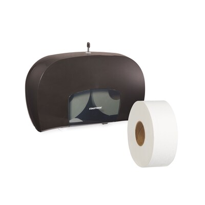 Coastwide Professional™ Twin Jumbo Roll Toilet Paper Dispenser, Black  (CW60831)