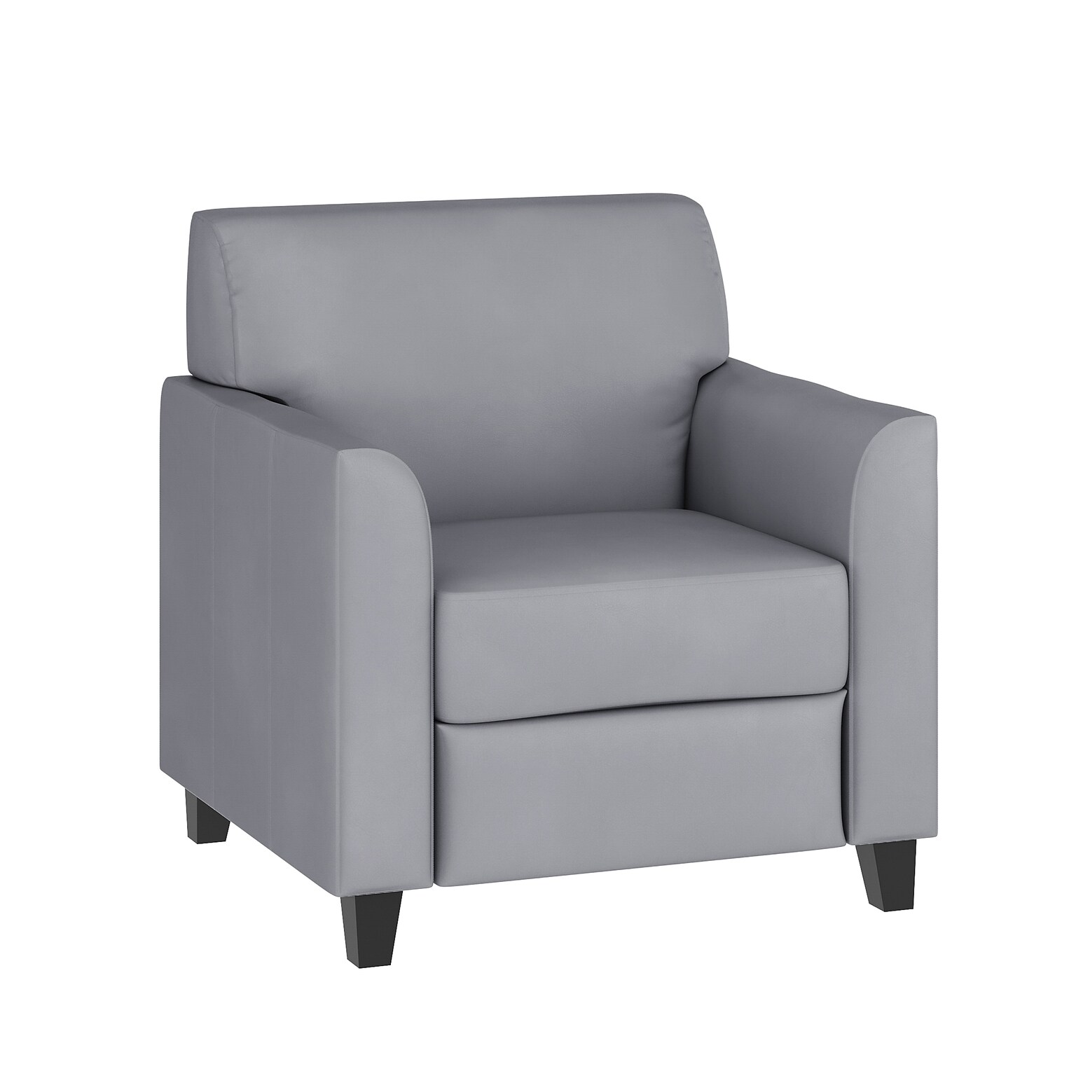 Flash Furniture Hercules Diplomat Series Faux Leather Reception Chair, Gray (BT8271GY)