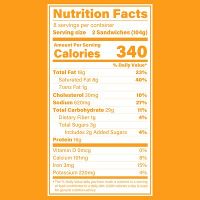 White Castle Individually Wrapped Original Cheeseburger Slider, 29.28 oz, 16/Pack (220-02462)