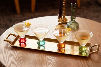 Prism Collection Ball Stem Martini Glasses, Set of 4