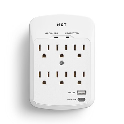 NXT Technologies™ 6-Outlet Outlet Adapter, White (NX61427)