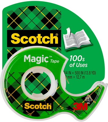 Scotch® Magic™ Invisible Tape with Dispenser, 1/2 x 12.5 yds. (104)