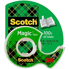Scotch® Magic™ Invisible Tape with Dispenser, 1/2 x 12.5 yds. (104)